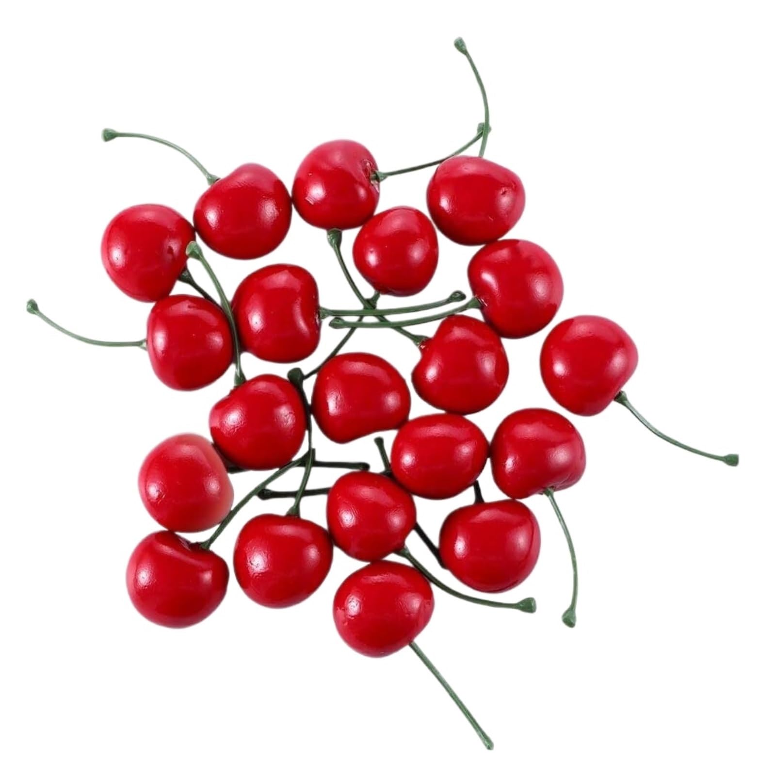 CVdrtyED Reusable Artificial Fruit Display 20 Red Simulated Cherry Models Artificial Fruit Decorations Kitchen Ornaments