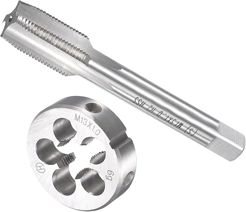 Miniatura 10 de Juego de roscas y troqueles, rosca M16 x 1.25, rosca métrica de acero de alta velocidad y kit de herramientas de troquelado redondo (aplicaciones