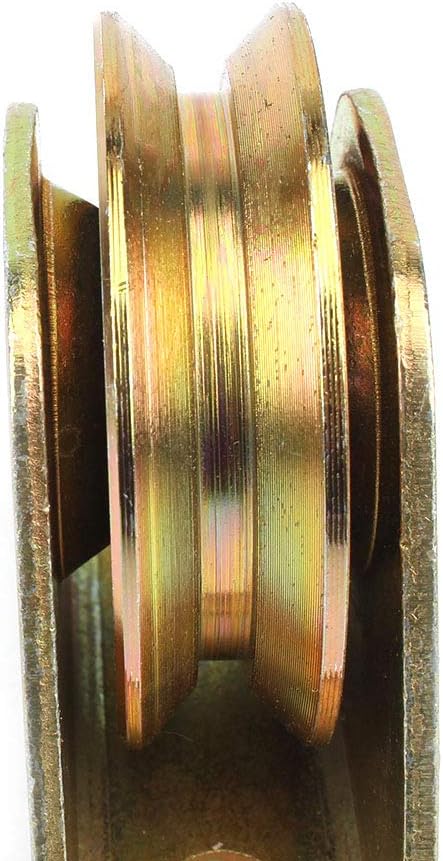 3 Inch Diameter Gold V Groove Wheel for Sliding Rolling Slide Chain Gear Rack Gate Track, Rigid Caster for Gate Frame,for Industrial Machines Carts 300KG
