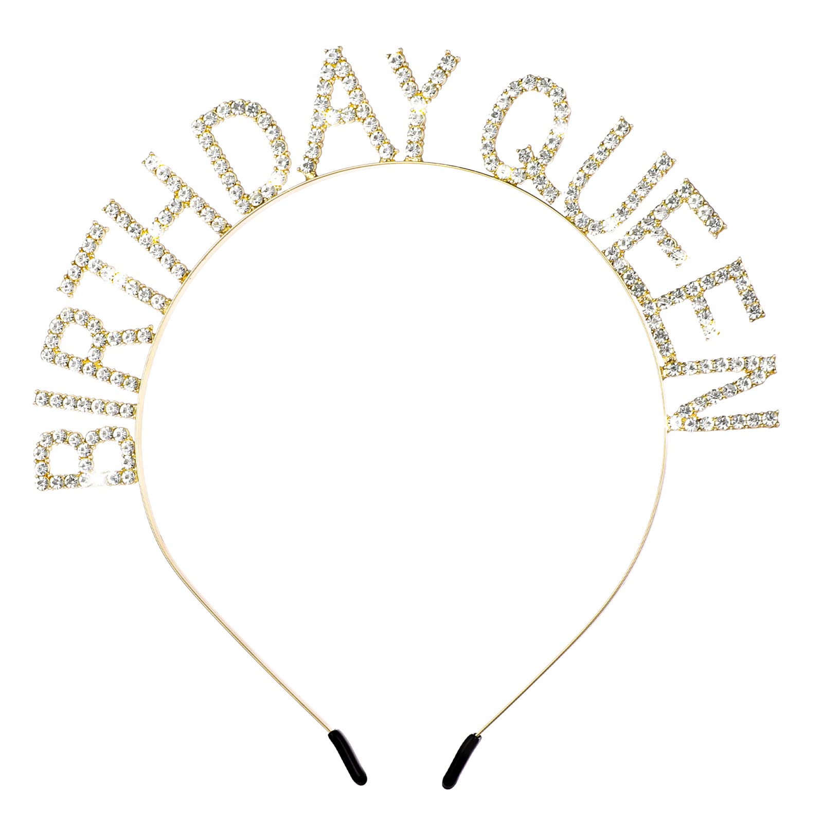 WLLHYF Cumpleaños Reina Diadema Princesa Corona Oro rosa Diamante de imitación Banda para el cabello Cumpleaños Faja Tiaras Cristal Accesorios para el cabello para mujer Fiesta de niña (dorado)
