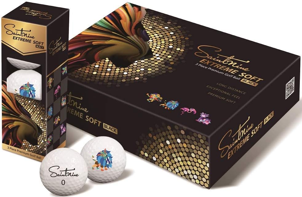 SAINTNINE Extreme Soft Black Golf Balls