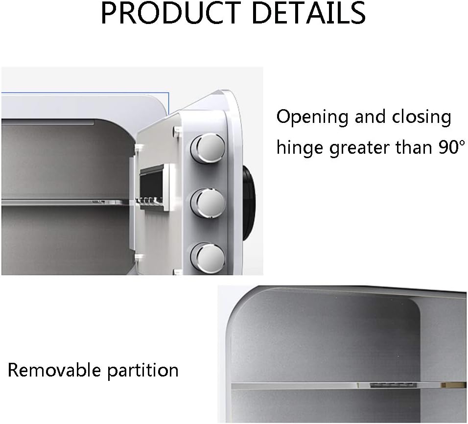 Security SafesSecurity Safes Electronic Password Deposit Box Solid Steel Mini Portable Cabinet Safe Keypad Lock for Home Office Hotel 3colors(Color:style2 Size:20x31x20cm)