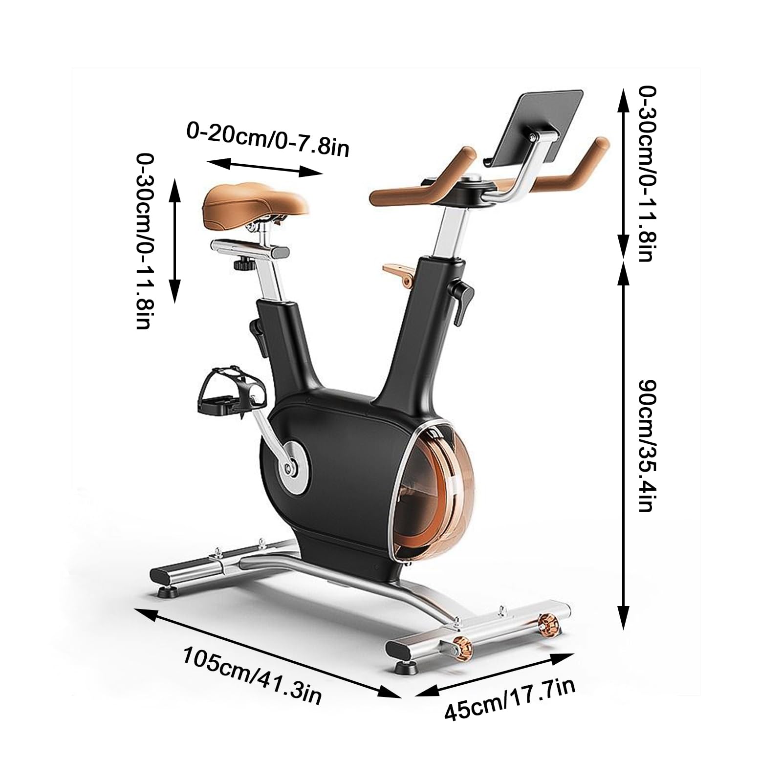 Cyclette Professionale, Bici da Fitness con Resistenza Magnetica,Resistenza Magnetica Regolabile a 32 Livelli, Display LCD,Sensori di Pulsazione, Silenzioso,Volano da 14 kg(Black)