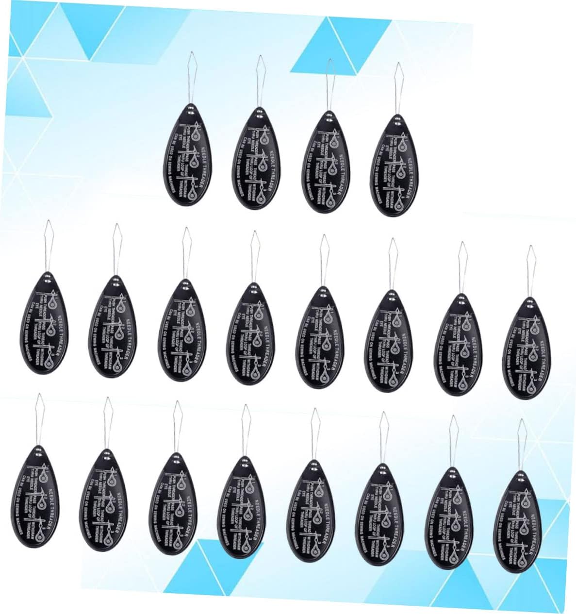DOITOOL 20pcs Aluminum Needle Threader Durable Needle Threaders with Flexible Wire for Home Sewing and DIY Projects