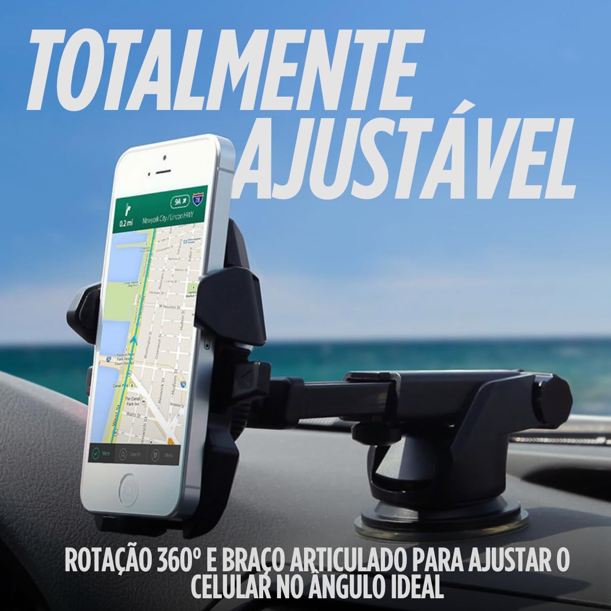 Suporte de Celular para Carro com Ventosa Forte – Trava Automática Antiqueda, Ajustável 360°, Para Painel e Vidro Ideal para Waze, GPS, Uber – Modelo Premium Suporte de Celular para Carro com Ventosa Forte – Trava Automática Antiqueda, Ajustável 360°, Para Painel e Vidro Ideal para Waze, GPS, Uber – Modelo Premium