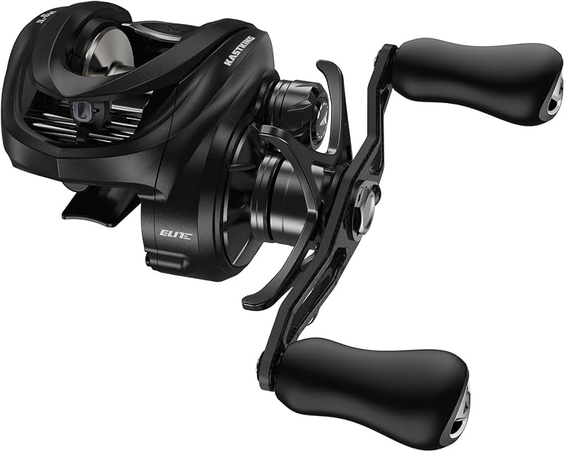 KastKing Mg-Ti Elite Baitcasting Fishing Reels with Magnesium Body Frame | Max Drag: 18.0 lb, 2+9+1 BB, 5.0 oz, True Titanium Spool, Halo Vortex Magnetic Braking, 8.1:1 Gear Ratio, Palm Perfect