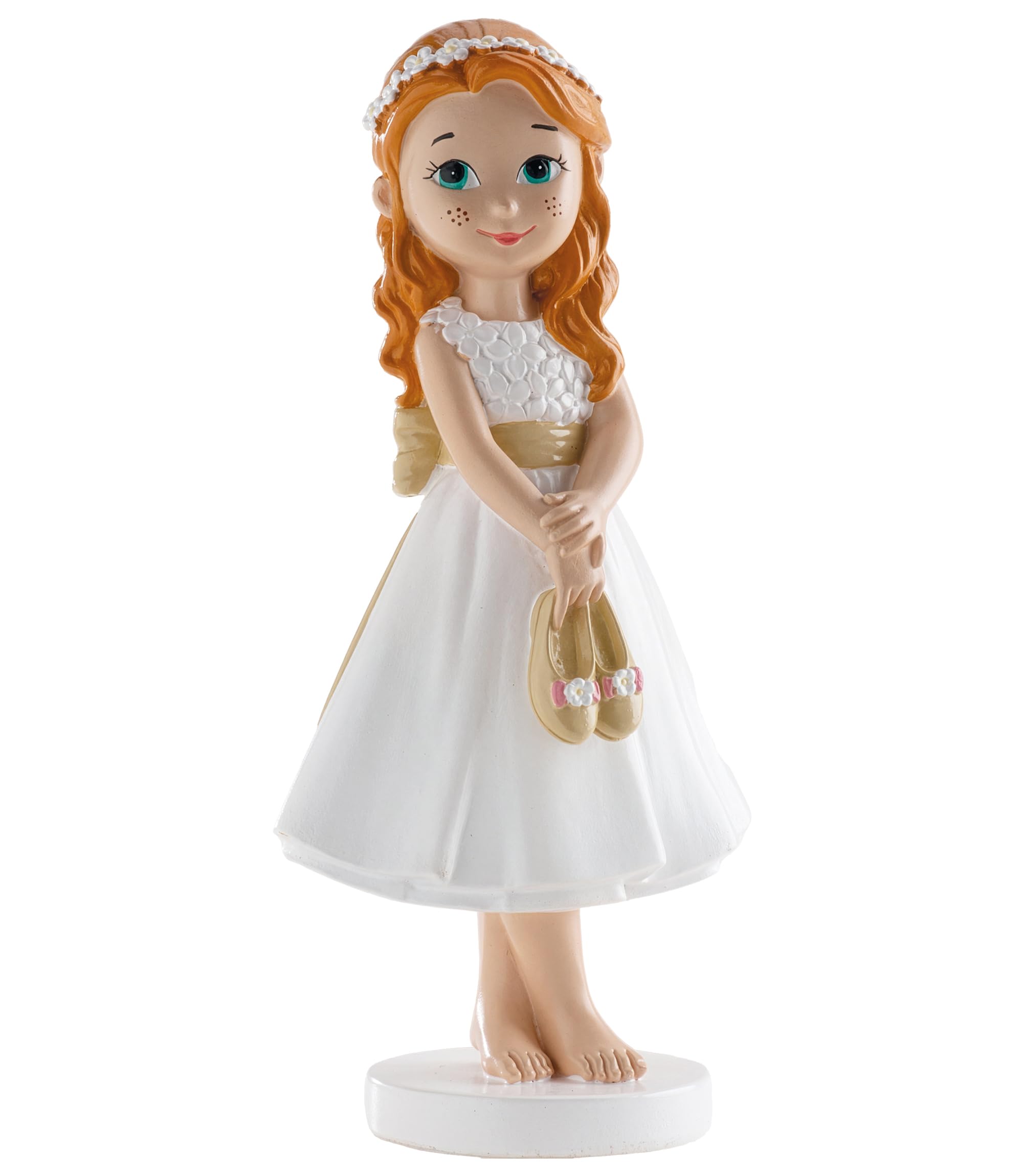 Dekora - Kommunion Deko Tortenfigur für Kommunionstorte Mädchen - 13 cm