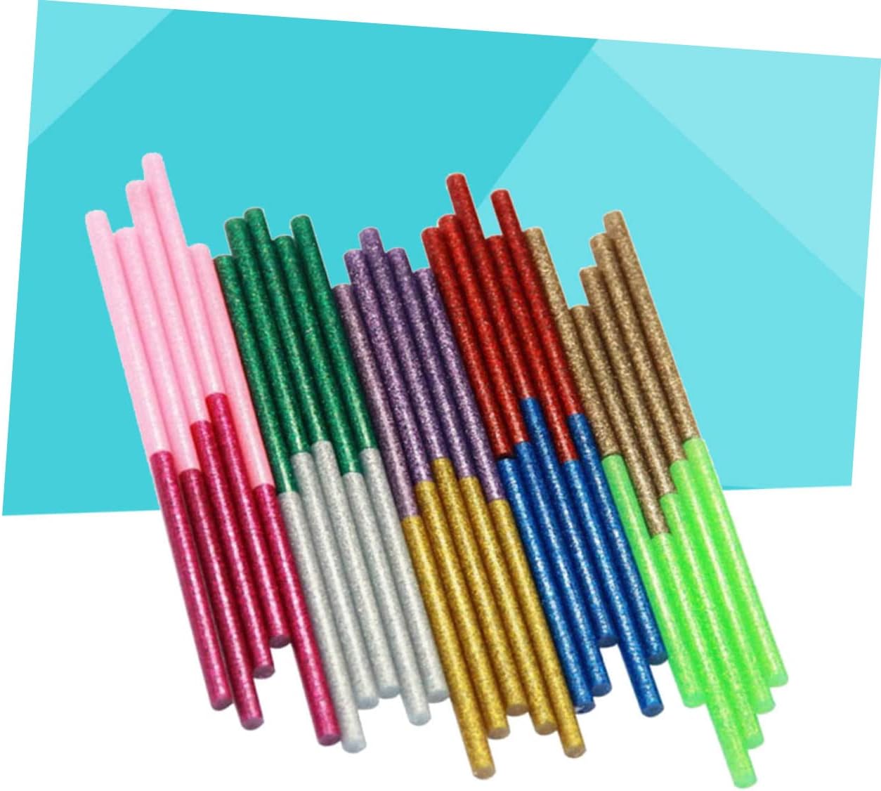 200pcs Glitter Glue Sticks Hot Melt Strips Decoupage Glue for Arts Craft DIY Random Color