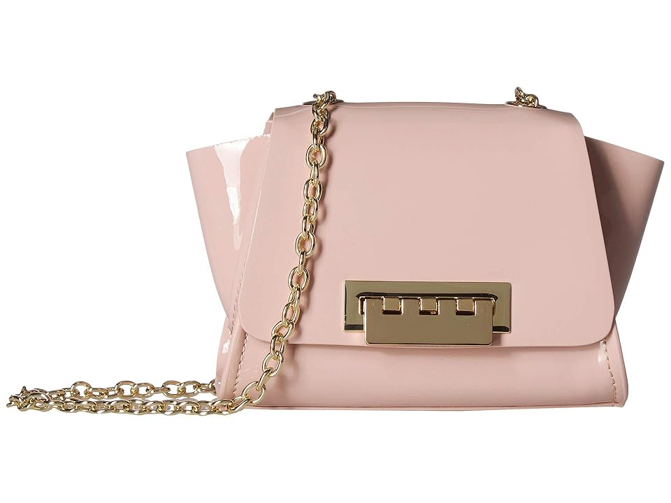 

ZAC Zac Posen Eartha Mini Chain Crossbody Patent (Apricot) Handbags, Orange