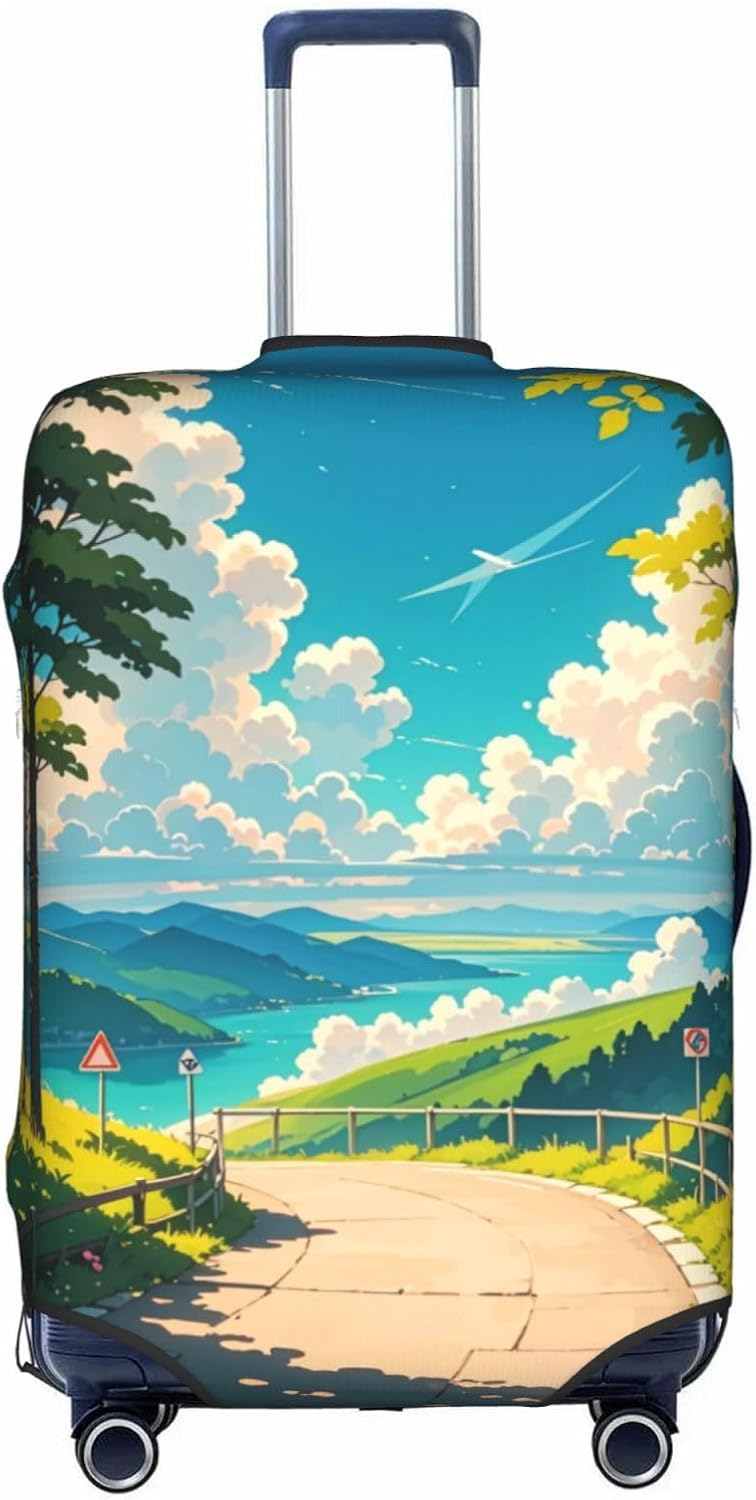 Anime Sky Print Luggage Cover,Travel Luggage Cover Elastic Suitcase Protector 18-32 Inch Luggage