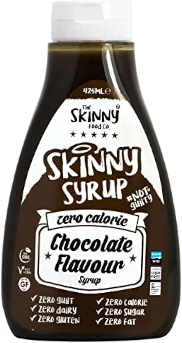 The Skinny Food Co. Skinny Syrup Diet Zero Calorie Zero Carbs Zero Sugar Zero Fats, Smooth Chocolate