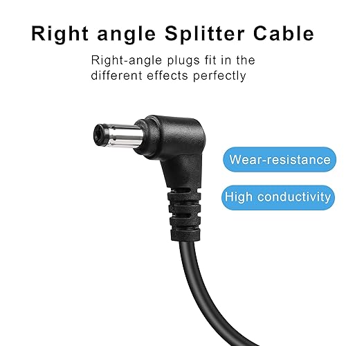 Miniatura 4 de GINTOOYUN DC Power - Cable divisor de 1 hembra a 3 macho, 2.3 ft, soporta 12-24 V, 10 A, 100 W, compatible con cámara de seguridad, enrutador, luz