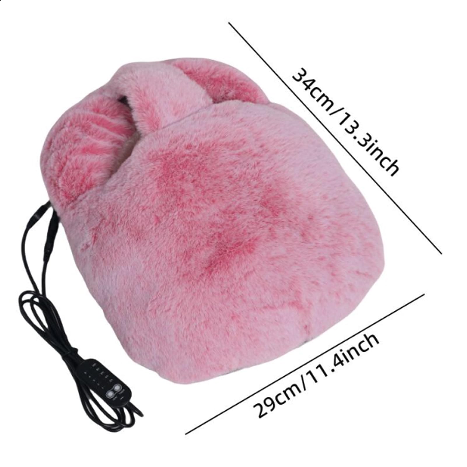Scaldapiedi Peluche Elettrico, Pantofole Riscaldanti USB 5 Timer 5 Livelli Temperatura Lavabile Morbido Termoforo Piedi Scarpe E Stivali Riscaldati per Natale, Uomo, Donna, Casa