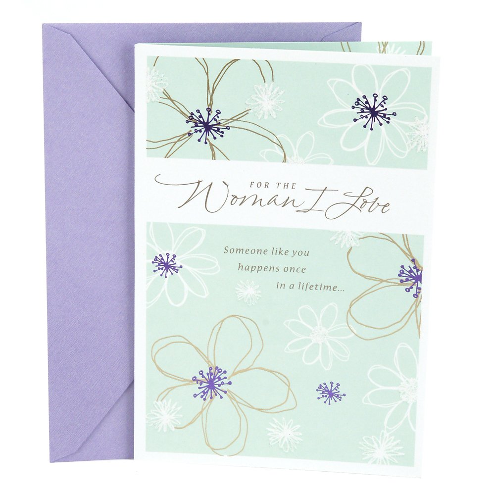 HallmarkAnniversary Card for Wife or Girlfriend (Flower Outlines)
