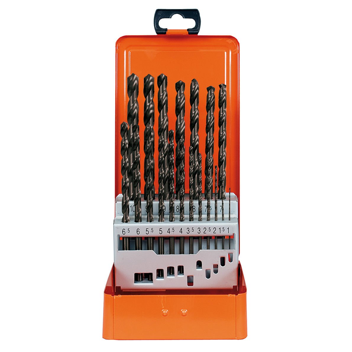 60831 HSS-G DIN zestaw wierteł spiralnych o średnicy 1-10 mm, 19 części