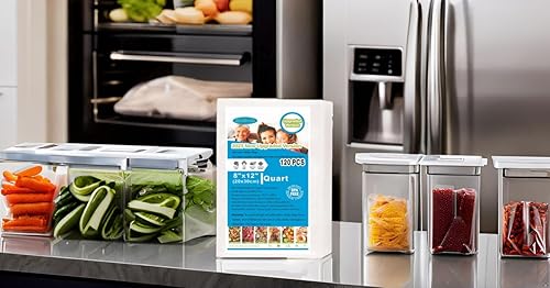 Miniatura 5 de Bolsas selladoras al vacío de 120 galones de tamaño de 8 x 12 pulgadas, sin BPA y resistentes, grado comercial, prevención de pinchazos, ideal para