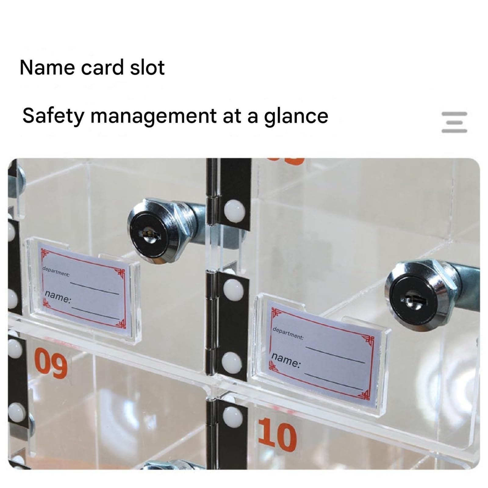 Armadietto a Muro in Acrilico per cellulari con 12 sportelli, Serratura di Sicurezza con Slot per schede e Chiavi, Ideale per Ufficio, Aula, Palestra e per l'organizzazione di Eventi.