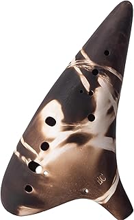 Ocarina 12-hole Bass C Professional Performance-level Smoked Ceramic Ocarina