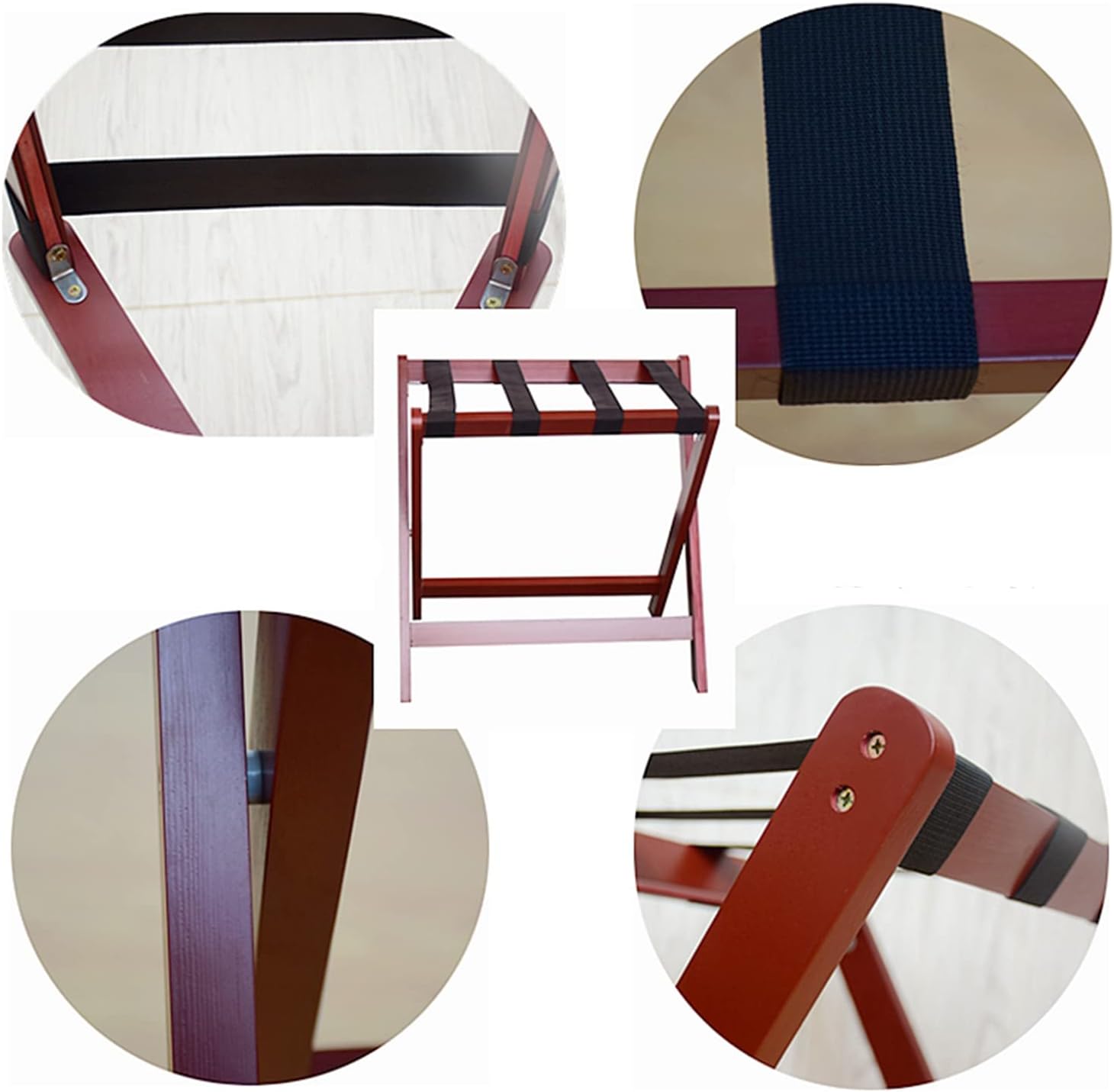 Luggage rack,Wood Color Hotel Luggage Rack for Guest Room Folding Suitcase Rack Collapsible Carry On Holder Bedroom for Bedroom,Guest Room, or Hotel Sturdy Wooden