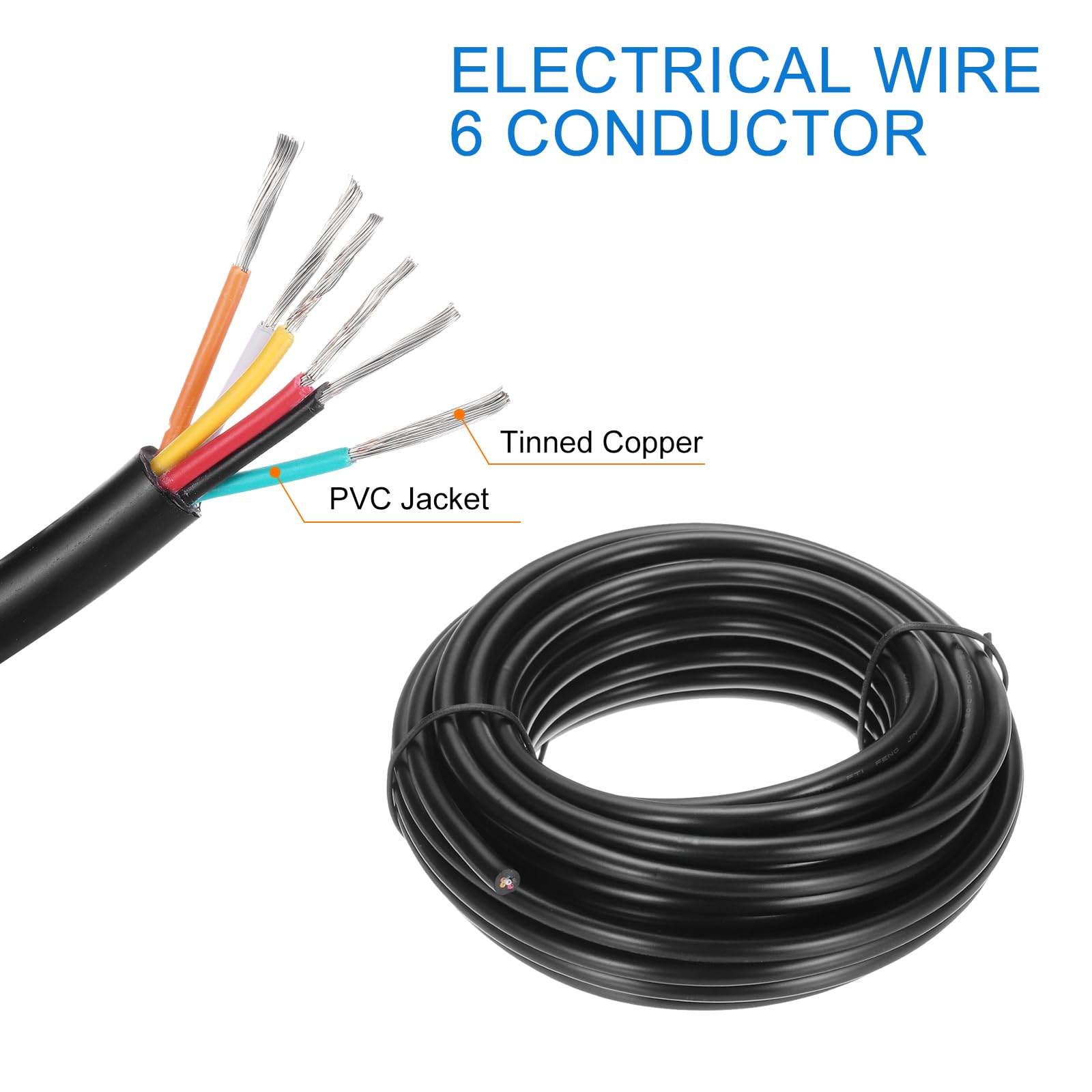 DMiotech 26 Gauge Wire Electrical Wire 6 Conductor - Image 4