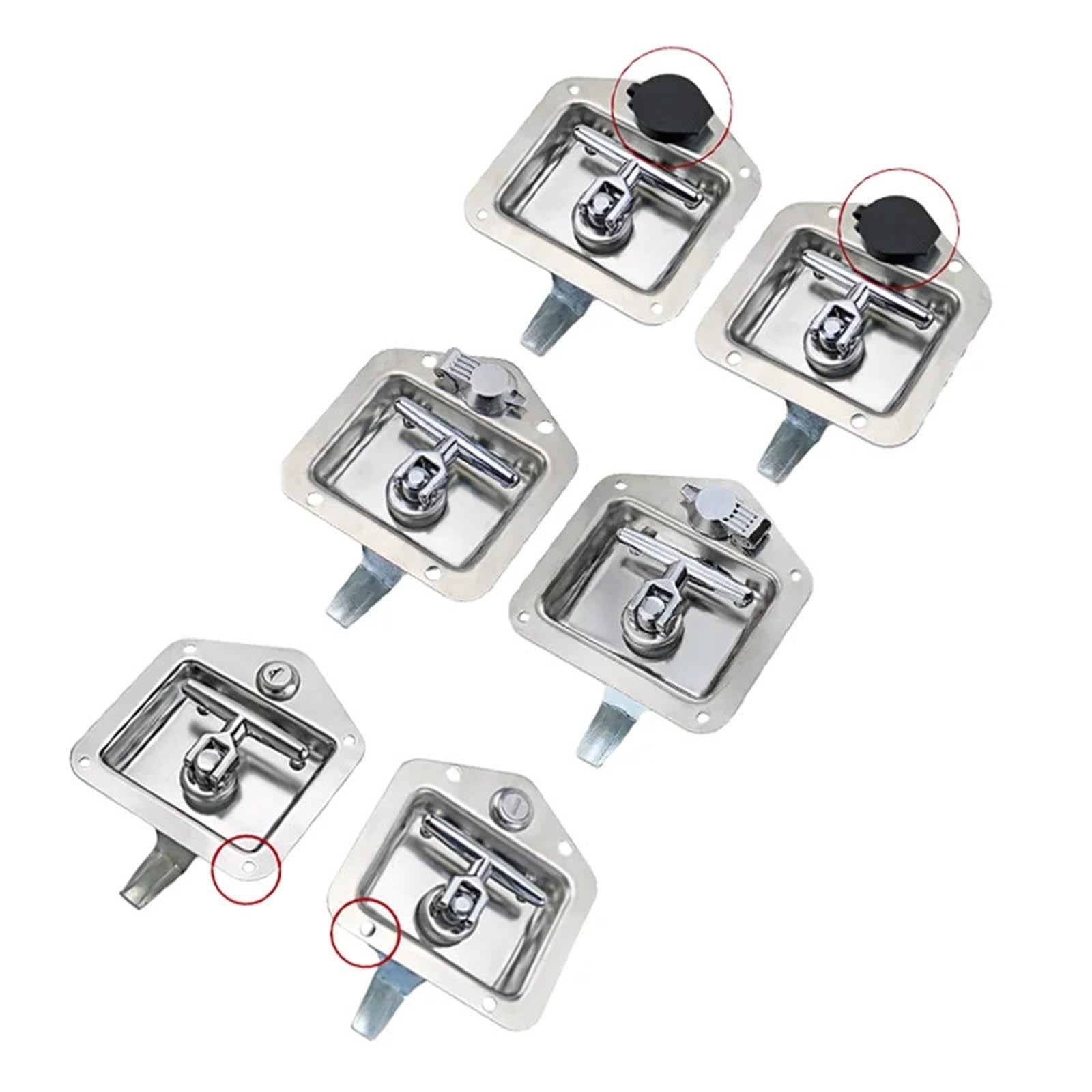 Sxolcoufoh Large Hole 304 Stainless Steel T-Shaped Panel Lock Industrial Machinery 1Pcs(Large Hole)