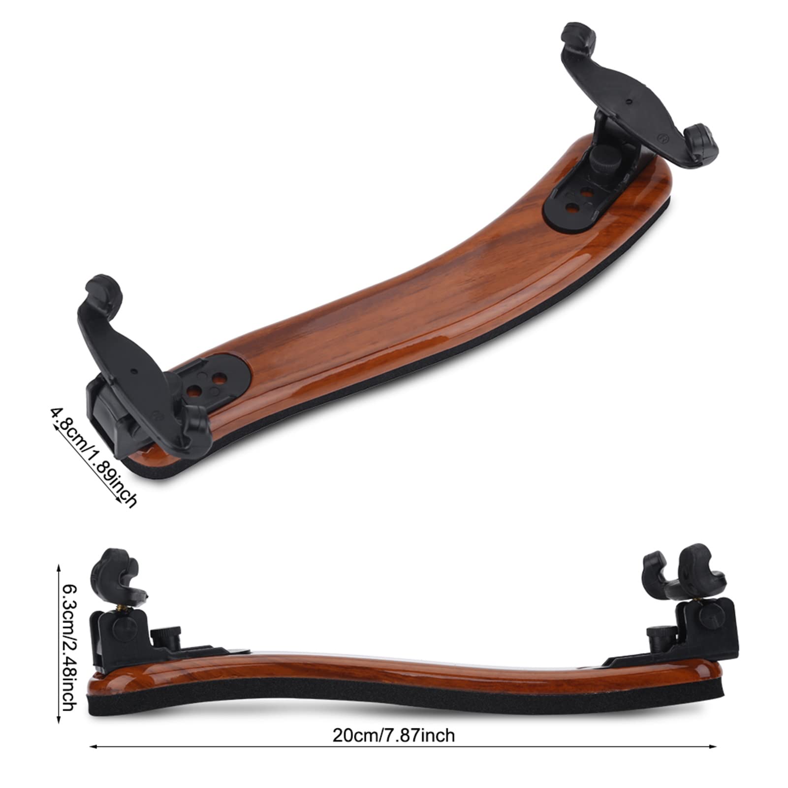 MUNEFE Violin Shoulder Rest, Adjustable Violin Shoulder Rest Rubber Pad - Image 3
