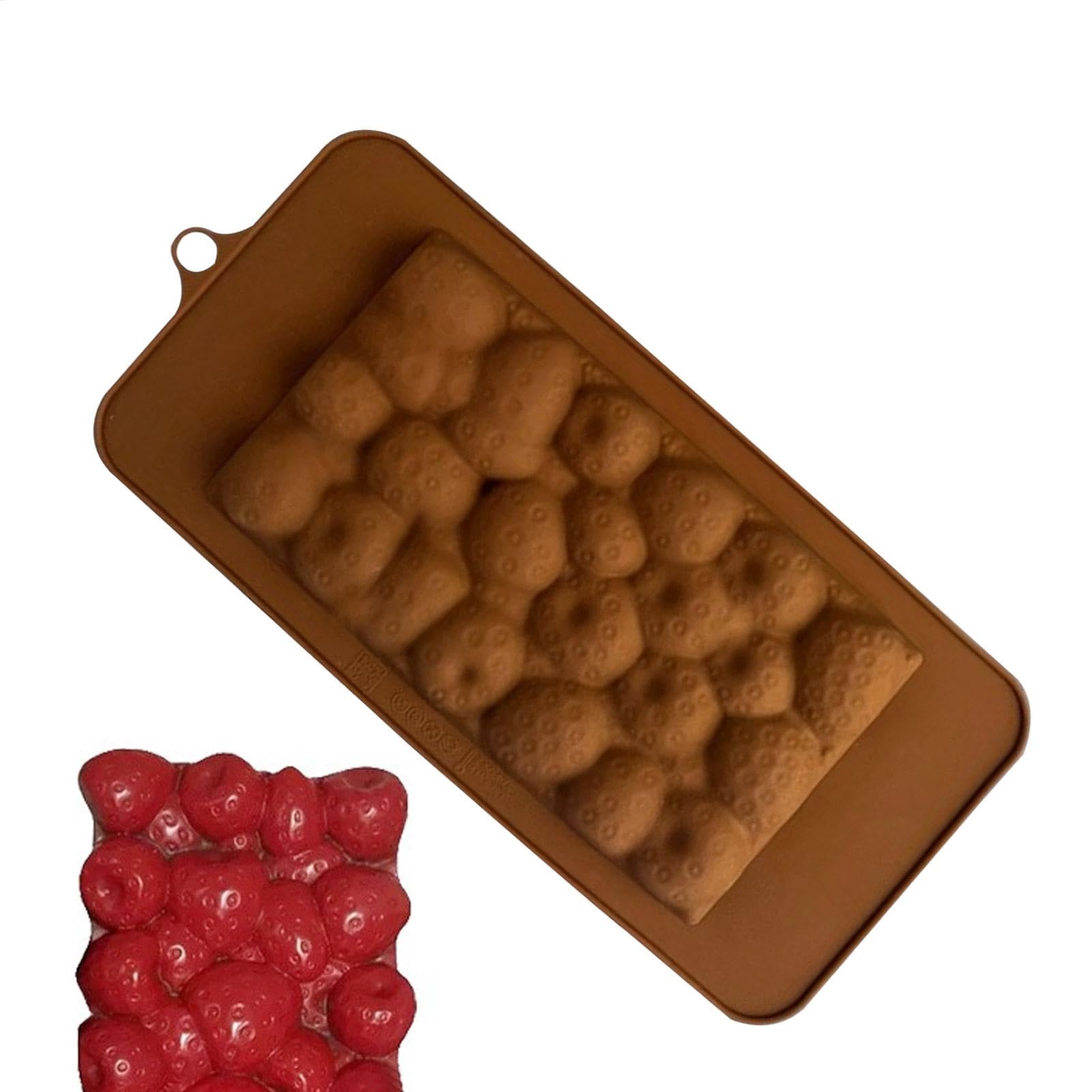 Stampo in silicone con forma di fragola per cioccolatini Silicone Morbido | Stampo Fondente Silicone Per Cioccolatini, Gelatine E Budini
