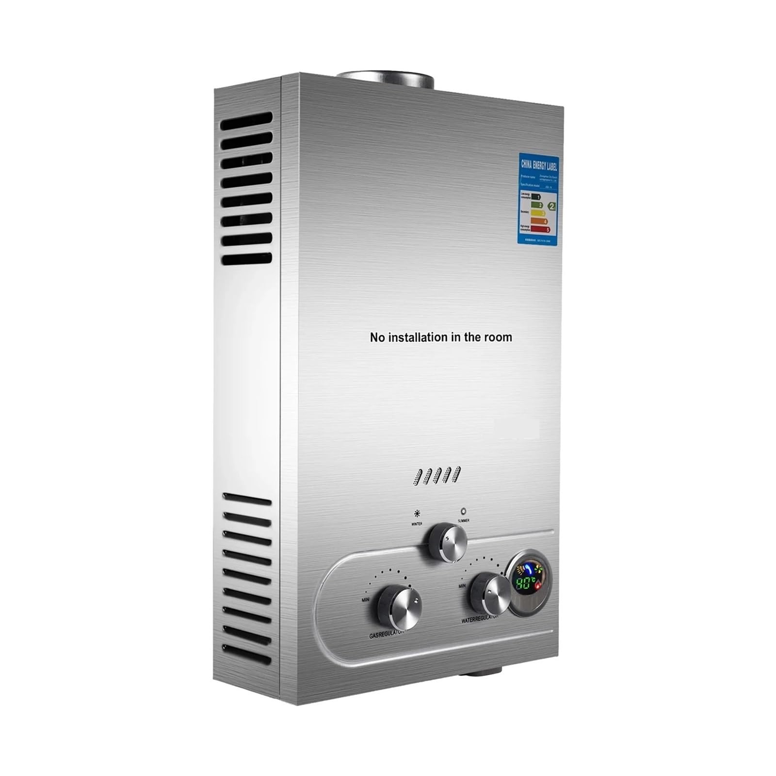 6L/8L/10L/12L/16L/18L Bojler 36KW Natychmiastowy Podgrzewacz Wody Na Gaz Płynny Zestaw Bojlera Ze Stali Nierdzewnej Przenośny Szybko I Wygodnie(10L)