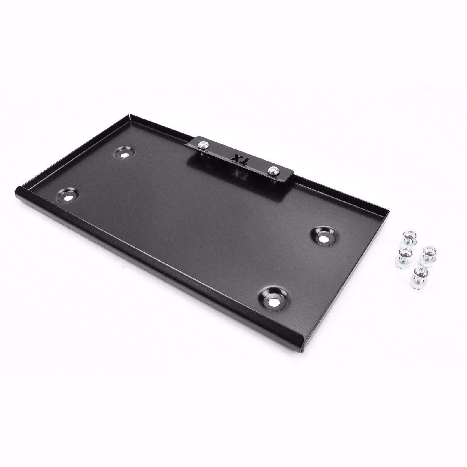 095, 096 Battery Battery Tray Box with Clamp Kit - Universal Car Battery Plate for Ideal Replacement, Aftermarket, Upgrade, Race, Rally, Relocation Kit - Black (292x197mm)