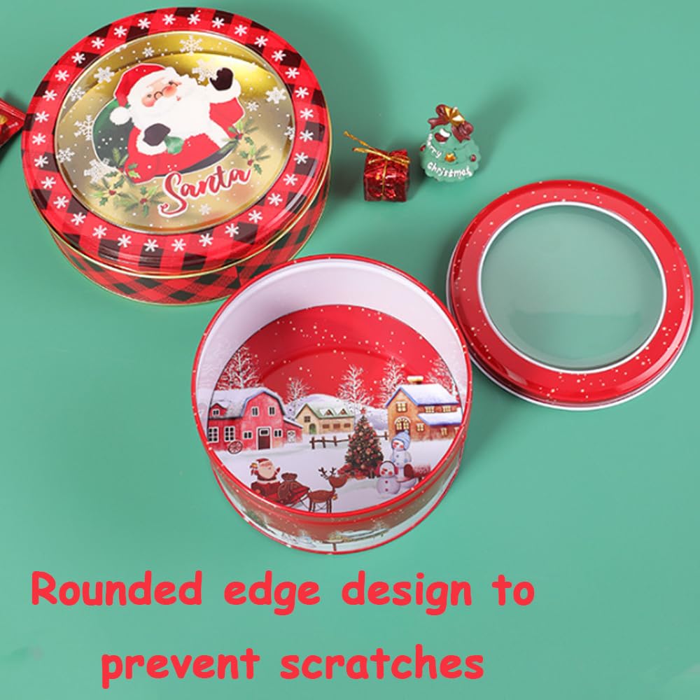 NOLITOY Boîte En Métal Avec Couvercle Pour Biscuits De Noël