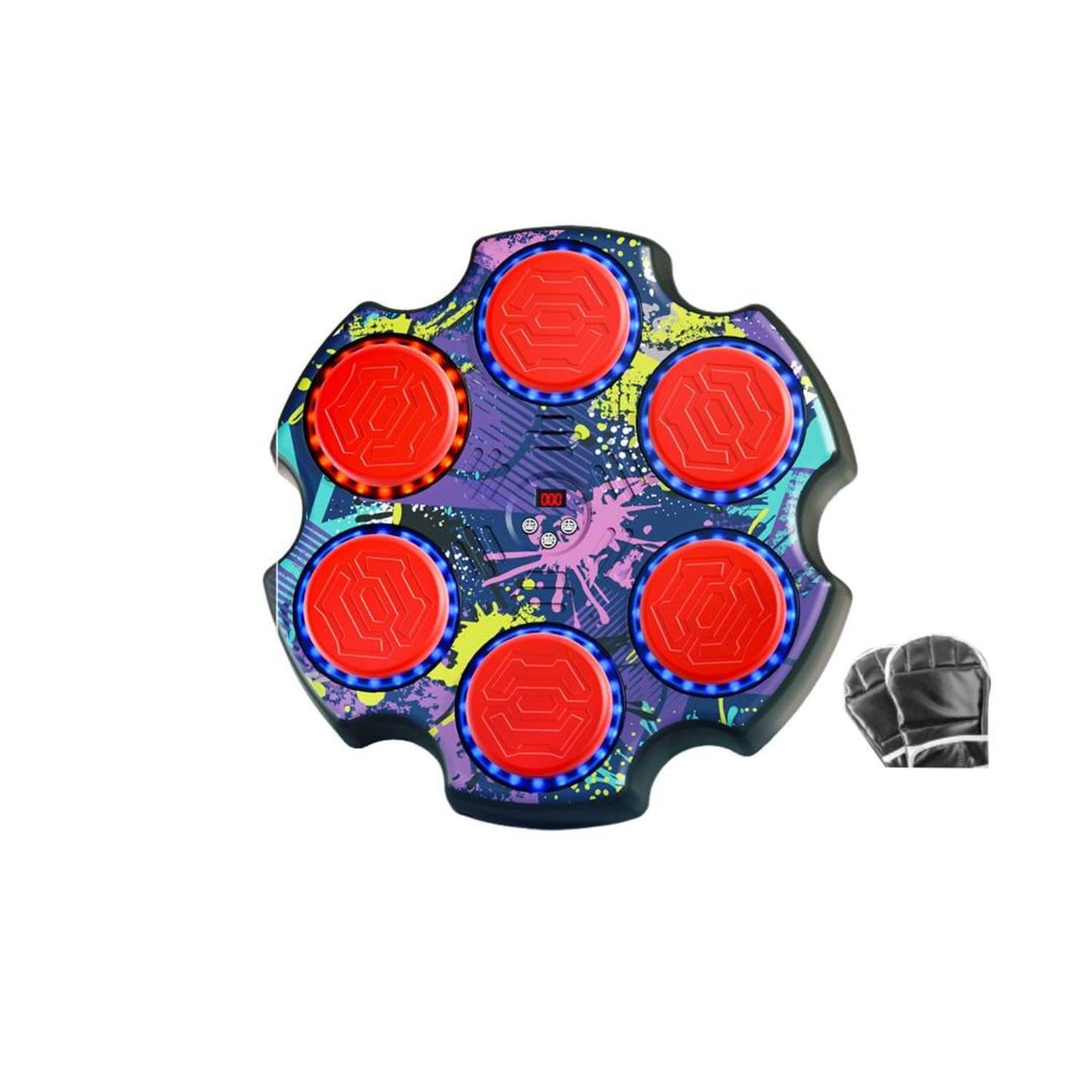 Digital Display Wall-Mounted Boxing Target Rubber Striking Face Bluetooth Boxing Target Interactive Wall Mounted Punching Pad Adjustable Volume, Colorful-image-12
