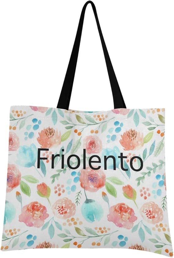 Amazon エコバッグ 折りたたみ 人気 大容量 コンビニ 買い物袋 コンパクト おしゃれ ショッピングバッグ 軽量 大きめ 買い物バッグ レジ袋 水彩絵 花柄 薔薇 ばら 可愛い かわいい トートバッグ キャンバス 帆布 トートバッグ