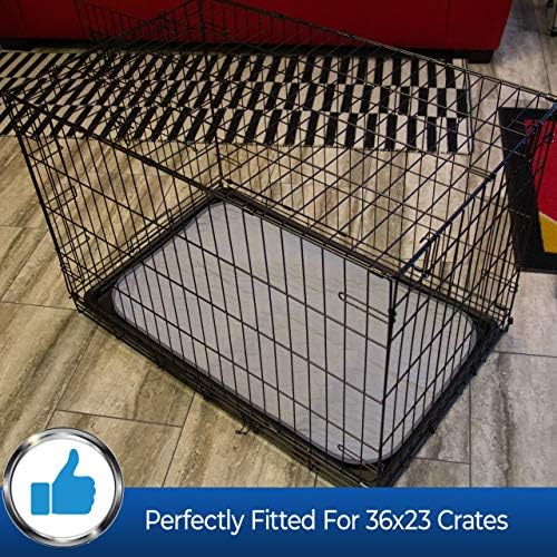 PET MAGASIN Highly Absorbent Reusable Washable Pet Training Pads with Waterproof Bottom (Pack of 3) Grey Fit Standard Cage, M 33x20 (3pack)