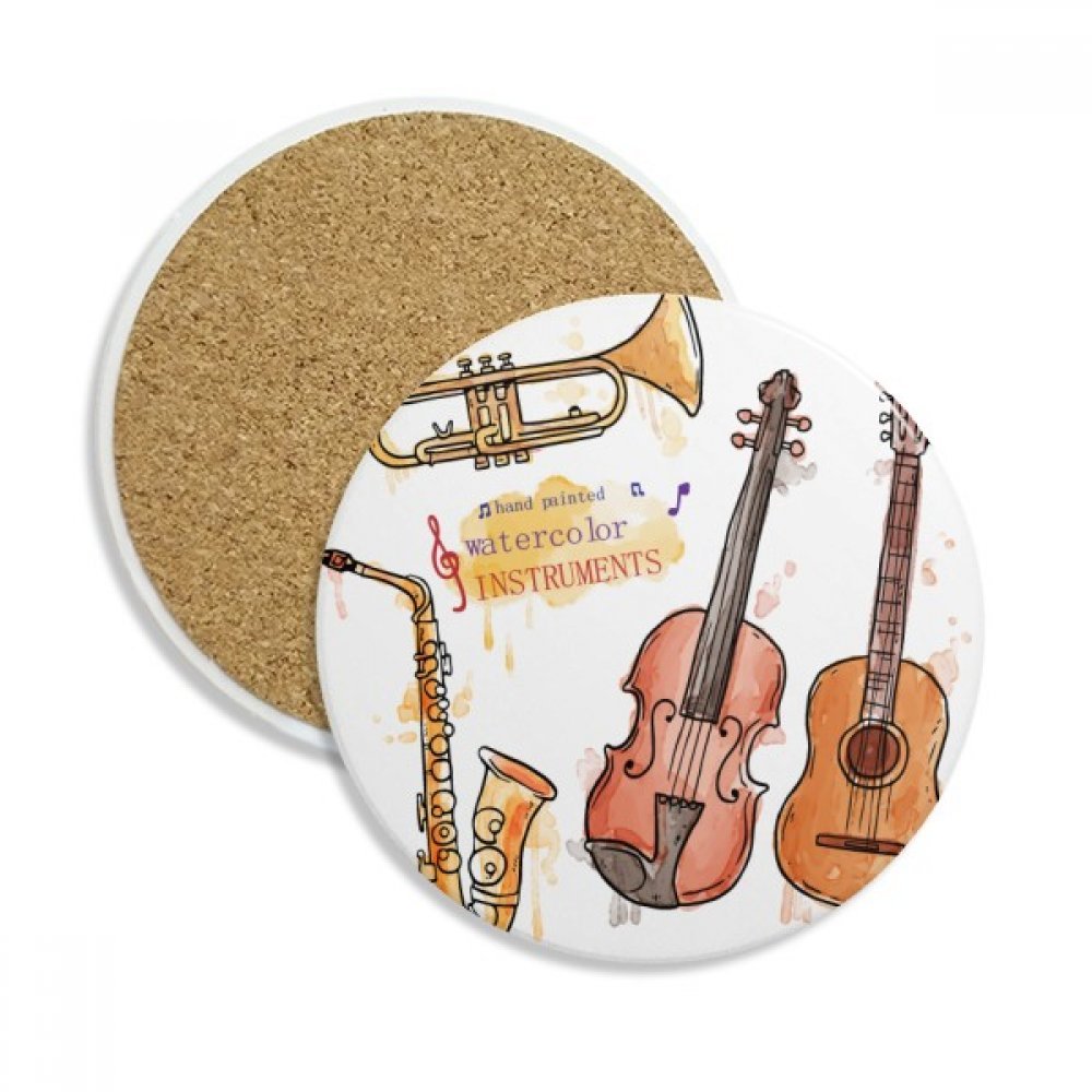 Tasse porte-pierre absorbant musique guitare coaster céramique