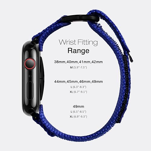 Vista 12 de Nereides Correa deportiva de nailon resistente con diseño de bucle tejido compatible con correa de Apple Watch, para iWatch de 1.65, 1.73, 1.77