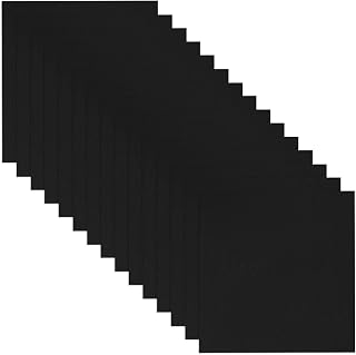 Breling 20 Pcs 10x10 Inch Black Cotton Fabric Squares Precut Quilting Fabric Squares Bundle for DIY Craft Sewing Making