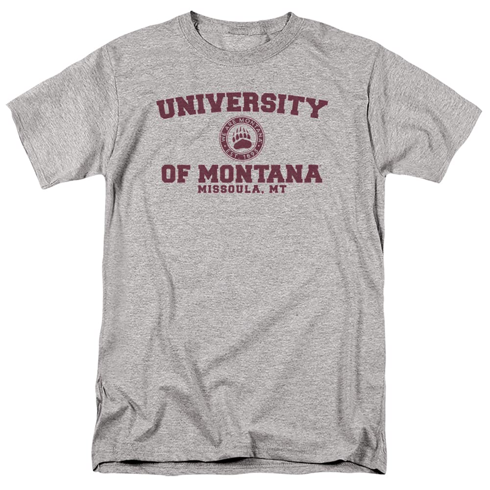 University of Montana Official Circle Logo Unisex Adult T-Shirt, Circle Logo, X-Large