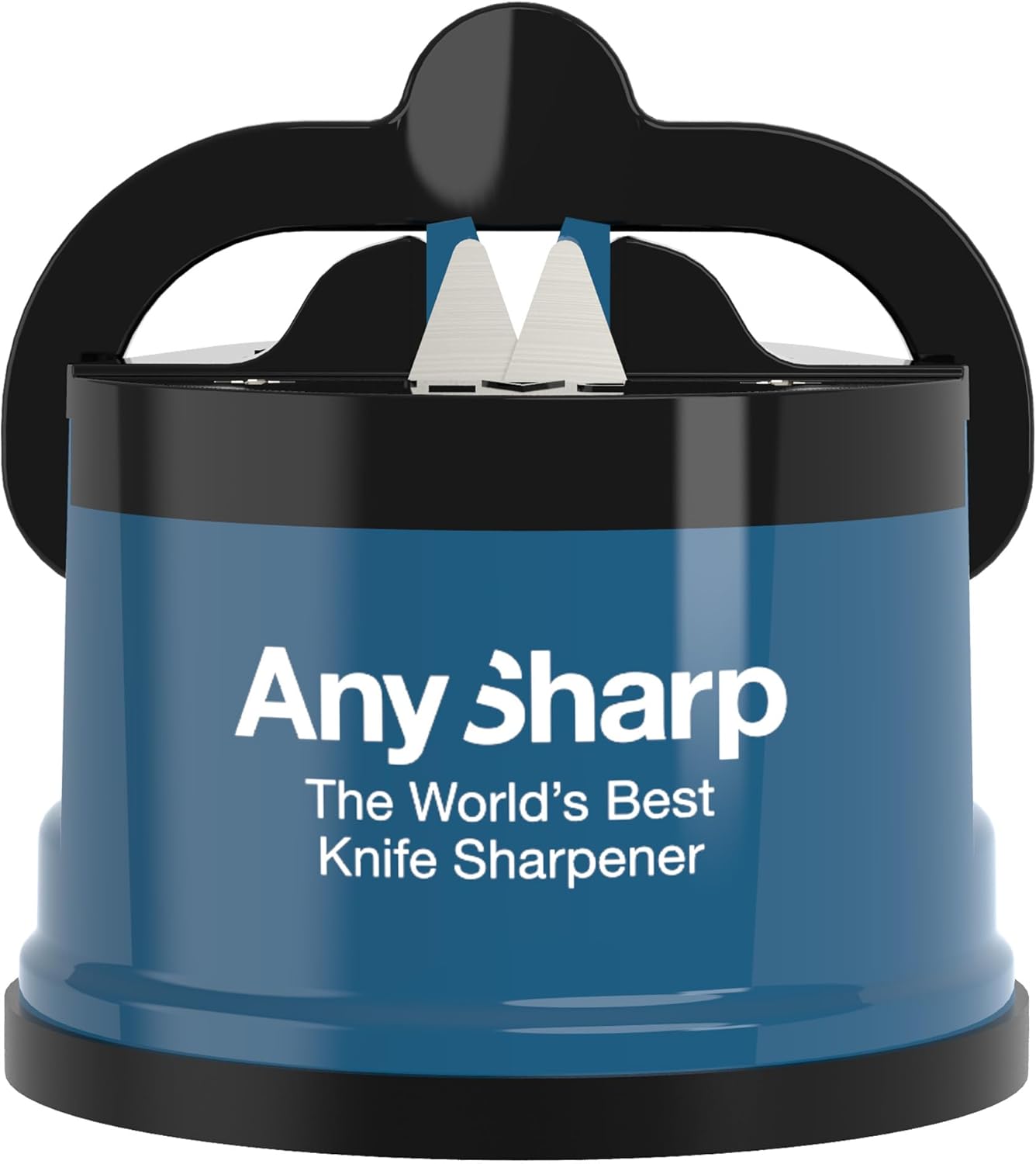 AnySharp Knife Sharpener, HandsFree Safety, PowerGrip Suction, Safely