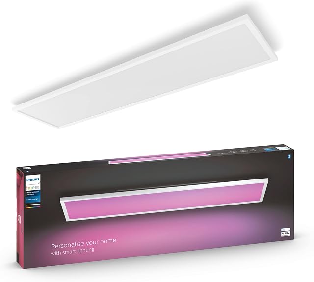 Philips Hue Surimu White and Colour Ambiance Smart Lighting Rectangle Panel Light. with Bluetooth, Works with Alexa, Google Assistant and Apple Homekit