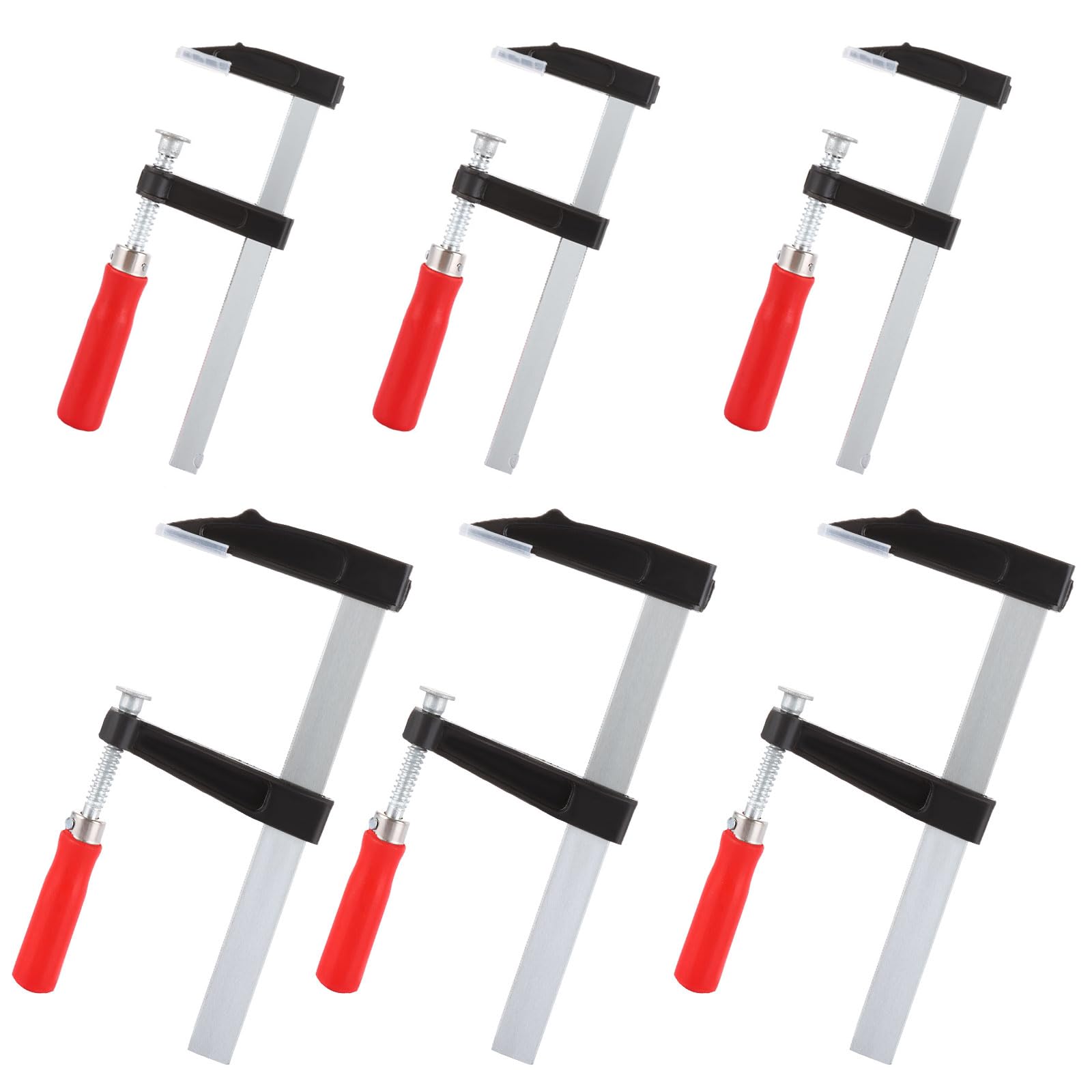 MUXHEL 6PCS Wood Clamps for Woodwork 150mm+300mm Quick Slide Woodworking Clamps Heavy Duty F clampss for Woodwork Welding