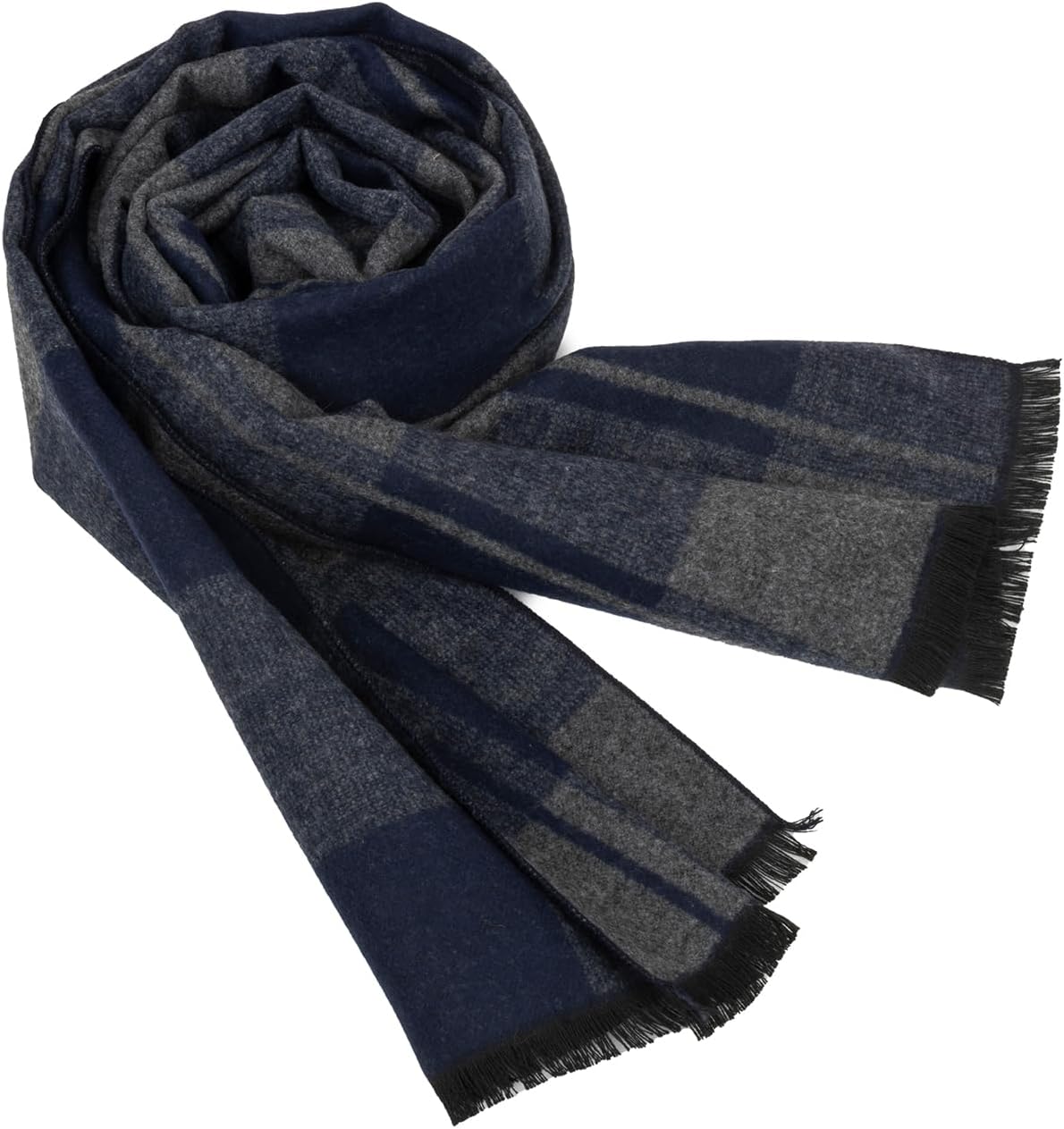 Mens Scarf Winter Plaid Scarf Cashmere Feel Warm-Shawl Long Tartan Scarves for Men Cold Weather