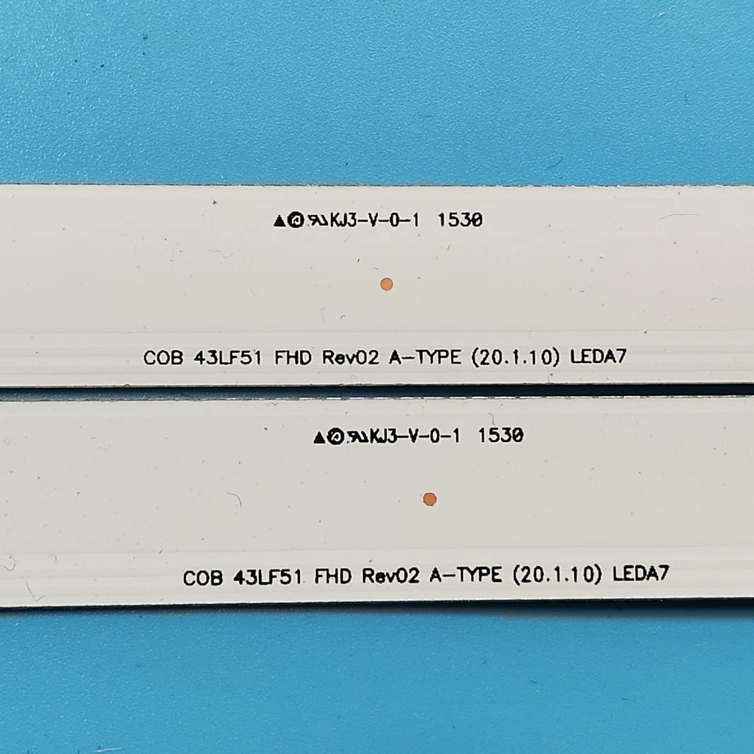 Pièces de Rechange TV- Breffe de rétroéclair LED 7 Lampe Compatible avec 4 3LH513V 43LJ594V 43UJ651V 43LH5100 LC430DUY (SH) (A3) 43LH51_FHD_A Taper HC430DUN-SLVX1-511X (Color : 2 Set)