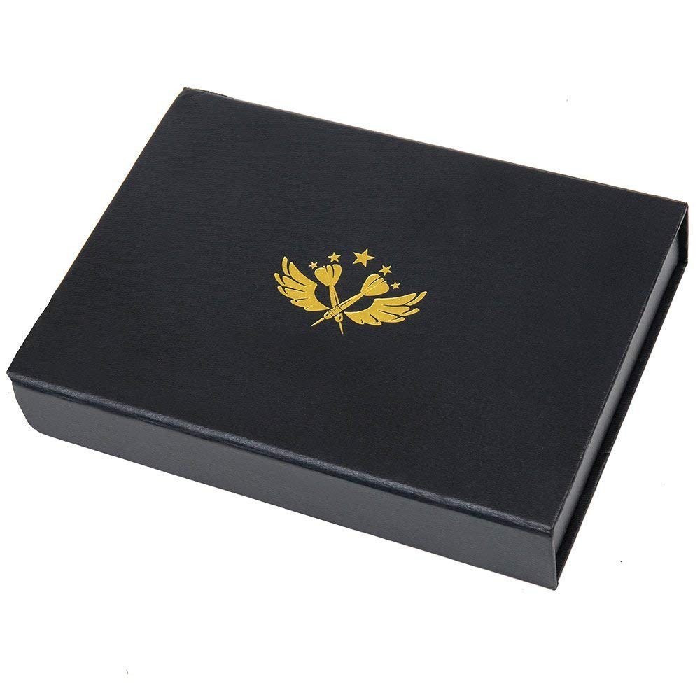 POFET fléchettes à pointe en acier 22 g corps fer antidérapant tiges aluminium 4 styles ailettes boîte cadeau