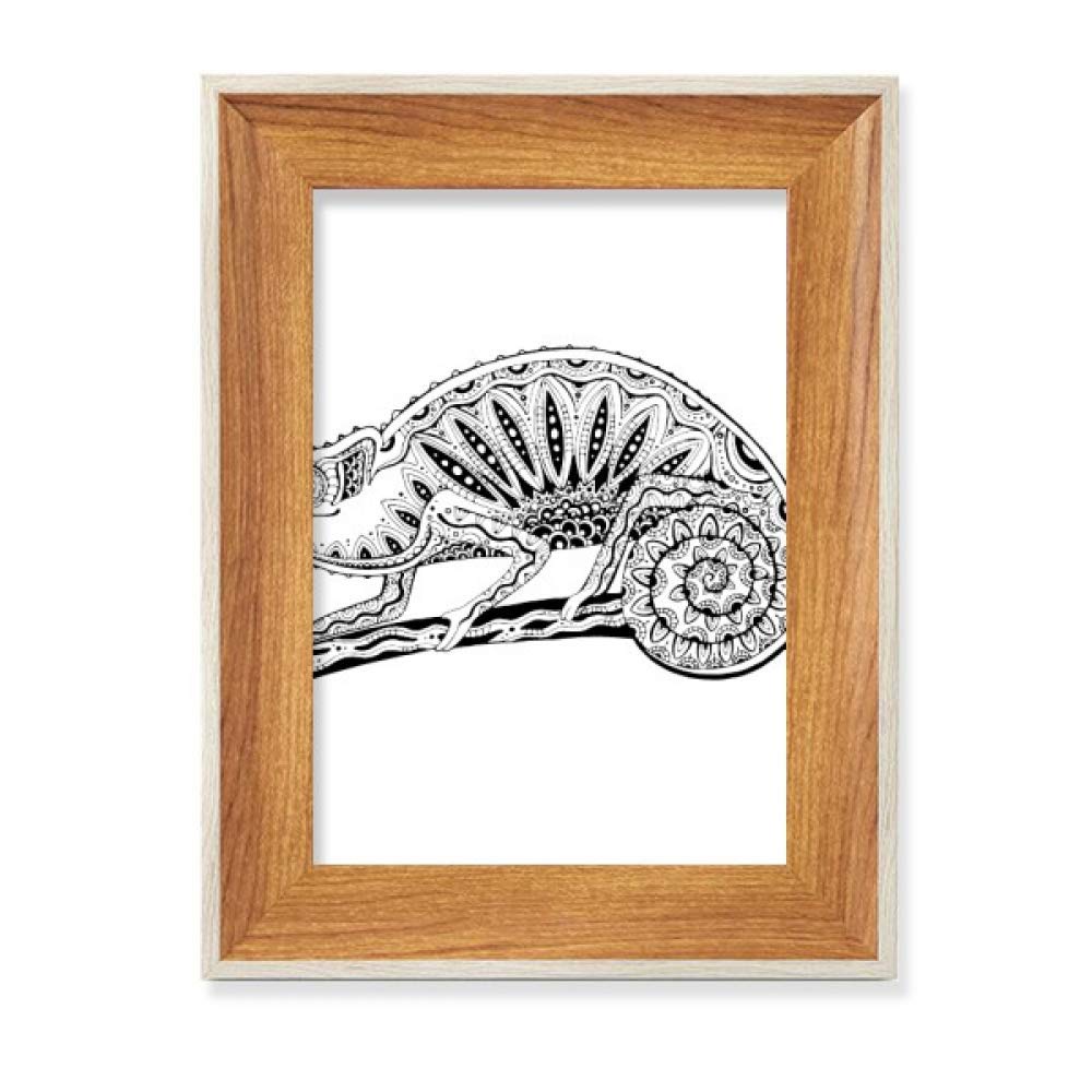 Cadre photo lézard en bois naturel pour sublimer votre décoration de bureau