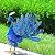MACLARONX Metal Peacock Garden Yard Art Outdoor Statue Standing Sculpture for Backyard Lawn Patio Home Decorations, 17'' W Multi-Color, Blue-peacock