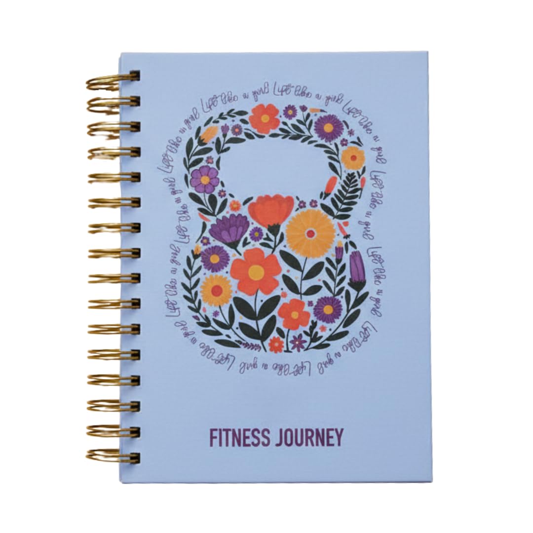 Fitness Journal, 6-Month Workout Log Book with Daily Planner, Habit Tracker, Diet & Progress Tracker | A5 Wirobound 170 Pages (Kettlebell)-picture-33