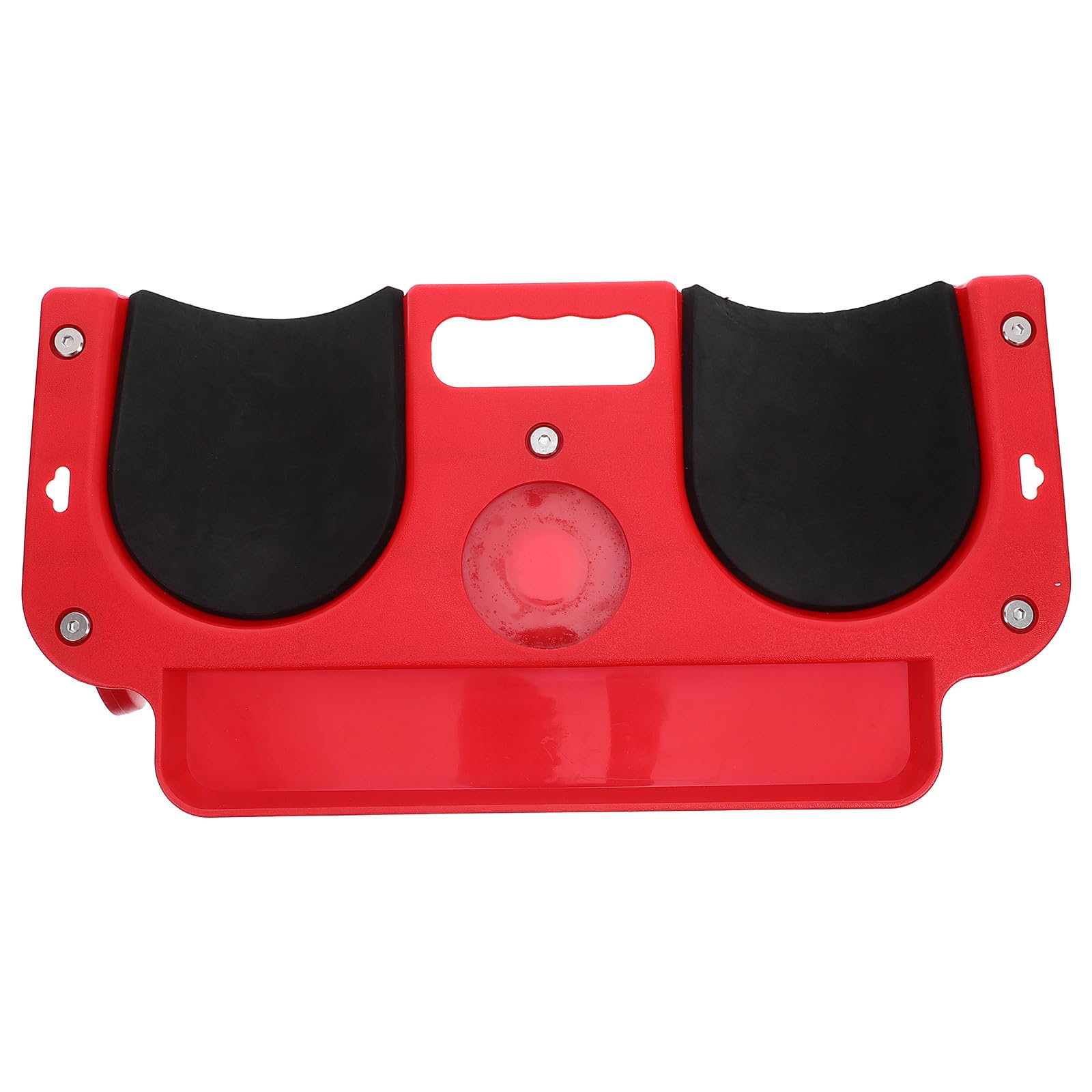 VANZACK Rodillera para Mecánico Rodilleras con Ruedas de Pe Rojo Portátil con Soporte Estable para Garajes y Obras de Construcción