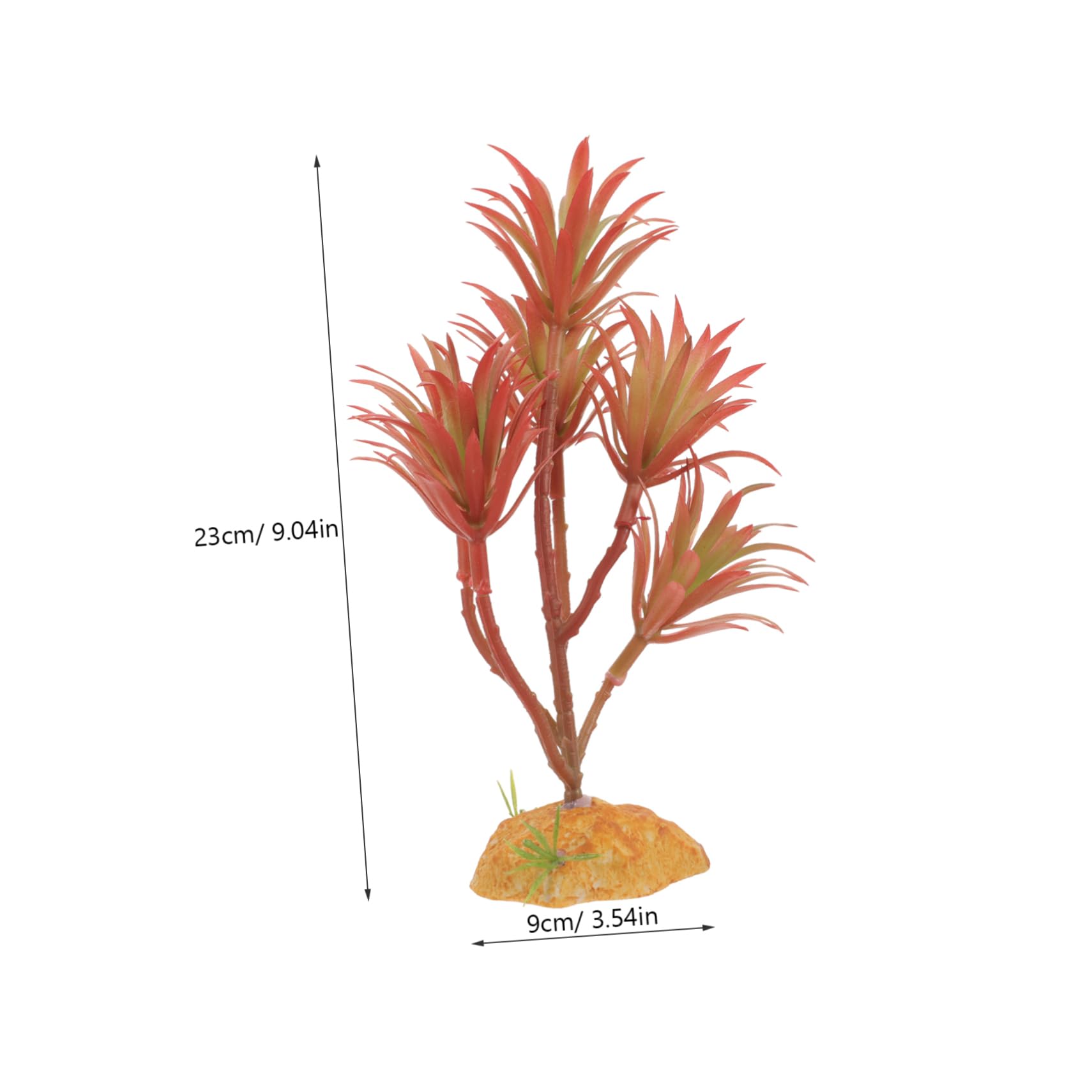 HEMOTON 5 Pezzi Set di piante simulato decorazioni per piante d'acquario impostore Foglie habitat Piccole piante finta decorazione vegetale pianta acquatica falsa plastica