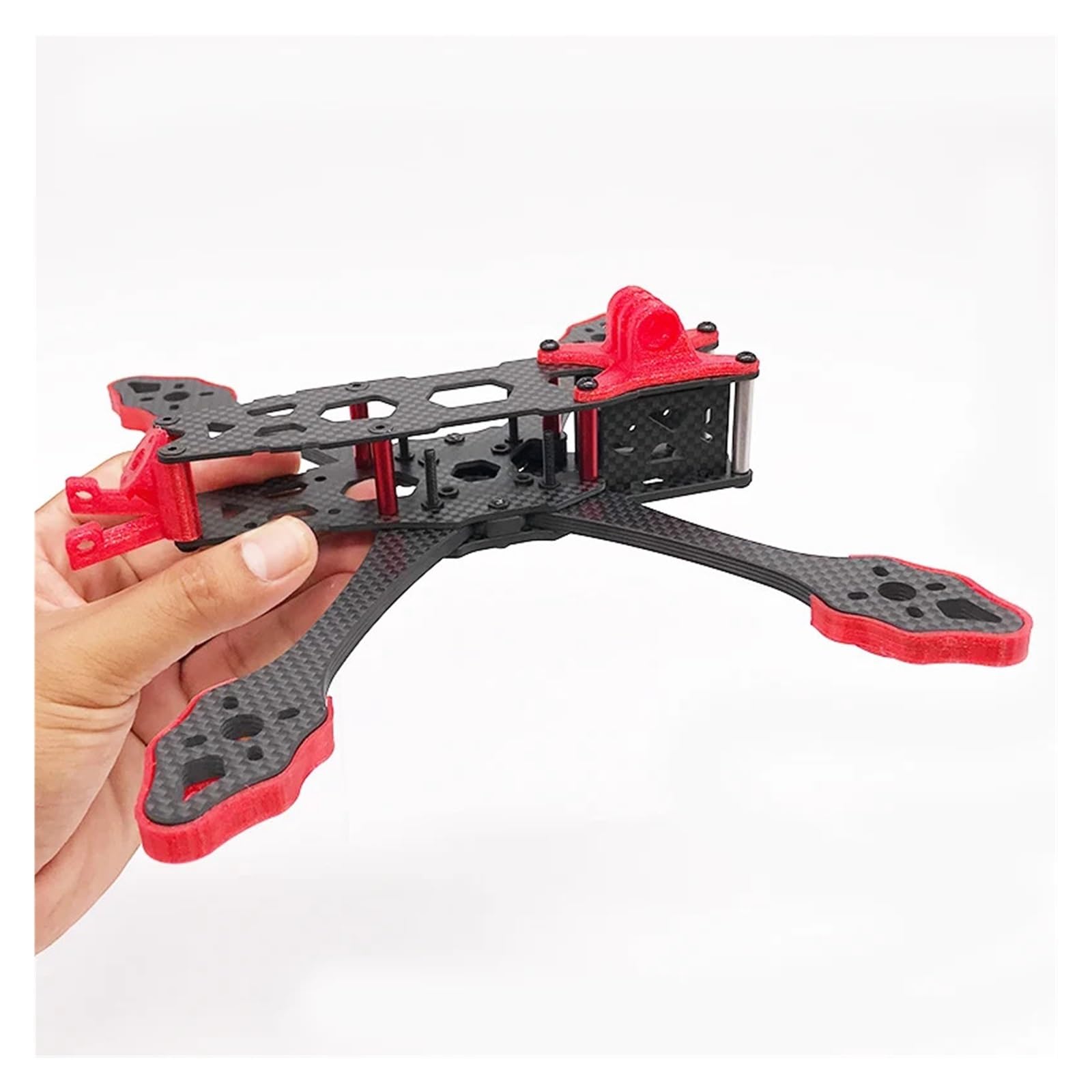 SUPENG QAV-S 5 Pollici 223mm 225 Kit Telaio in Fibra di Carbonio Diviso Tipo X Braccio da 5mm con Parti di Supporto Stampate in TPU 3D compatibili con RC FPV Racing Drone