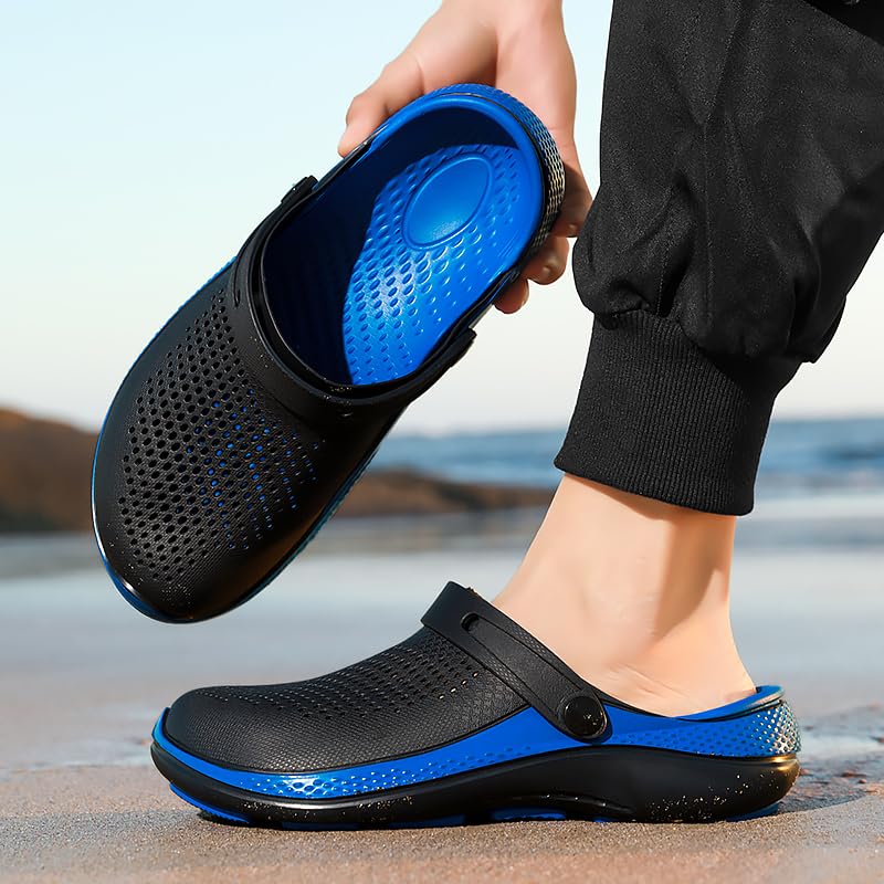 Image of Men's Clog Garden Shoes Adult Mule Outdoor Sports Sandals Summer Water Beach Shoes Casual Comfortable Fashion Breathable Slippers Lightweight